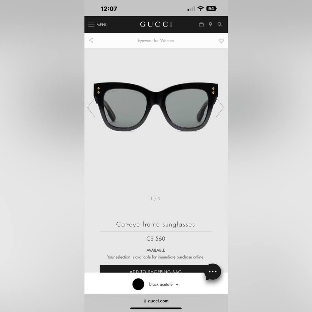 Gucci Sunglasses.